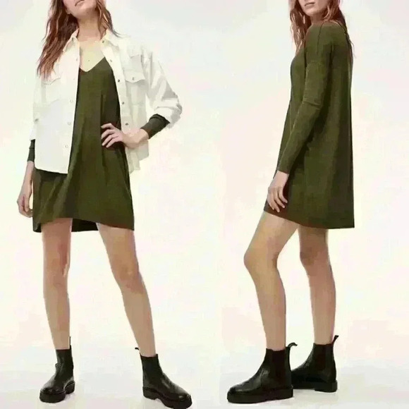 Aritzia Wilfred Free Gail Shirt Dress Purple - Picture 2 of 8